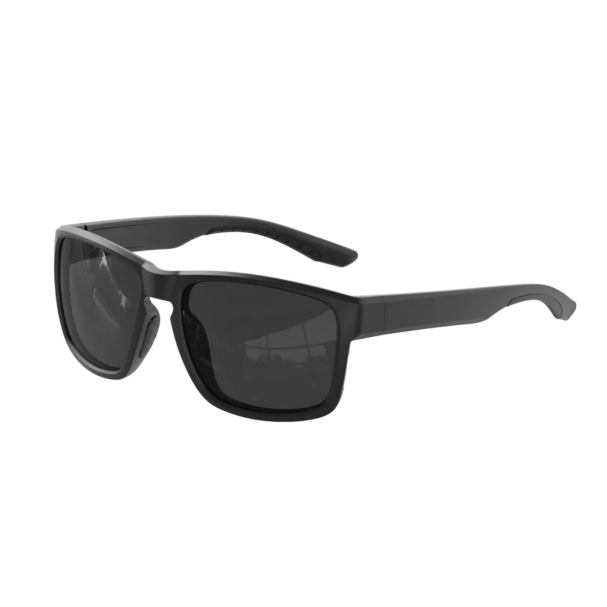 WORLUX KB03-07 lifestyle sports sunglasses, matte black — three-quarter view